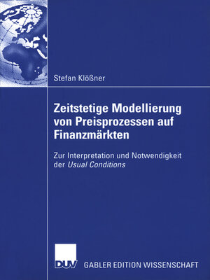 cover image of Zeitstetige Modellierung von Preisprozessen auf Finanzmärkten
